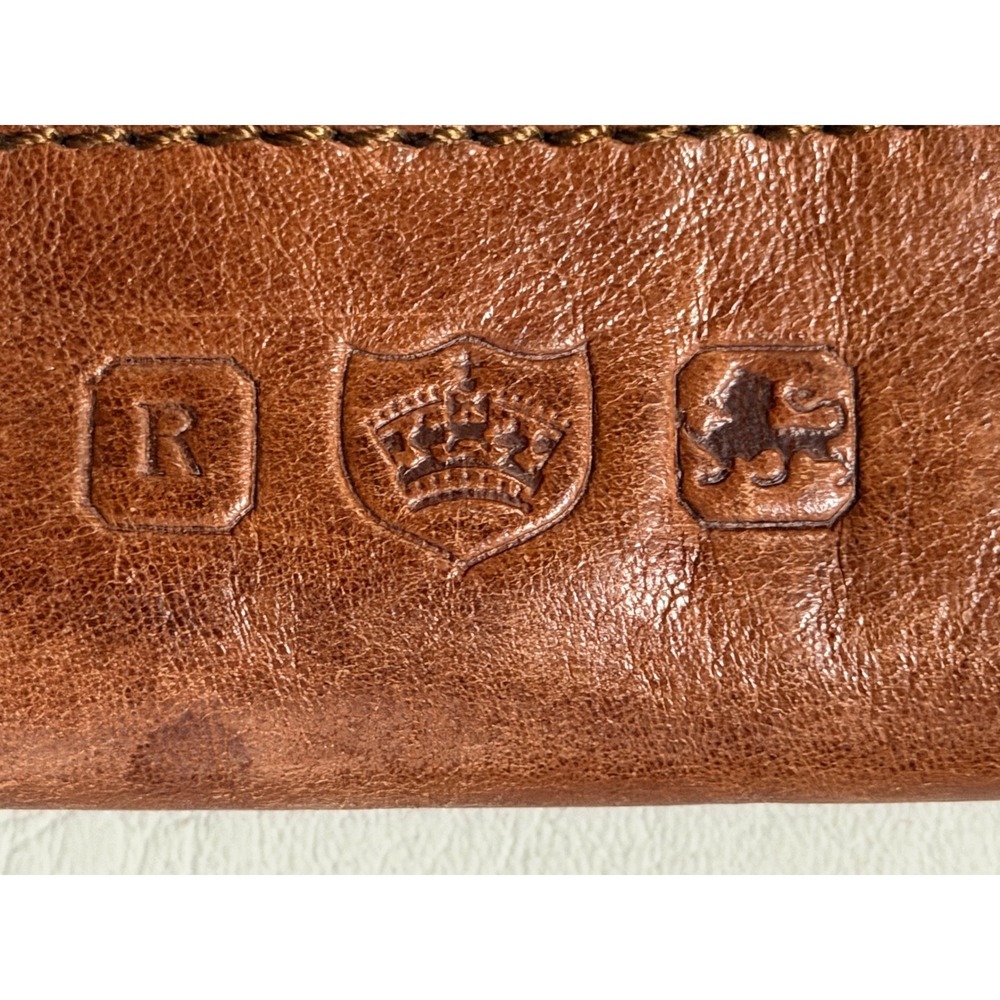 Ralph Lauren Leather Duffel Bag Unisex Large Brown Good Vintage Heritage Crest - Picture 16 of 16